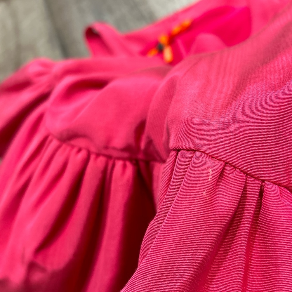 BACH MAI Framboise Volant Moiré Scoop Neck Mini Dress - Picture 10 of 10